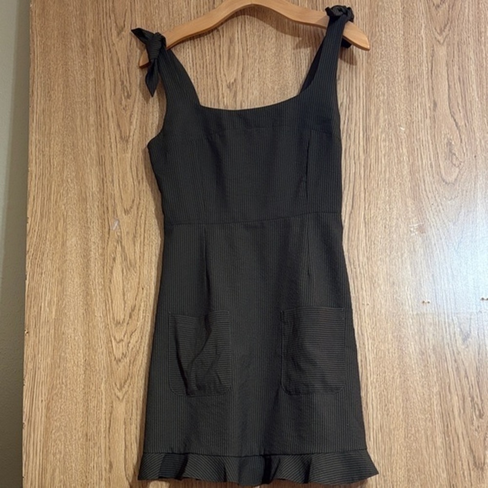 Dress Forum Black Mini Dress with Bow Straps